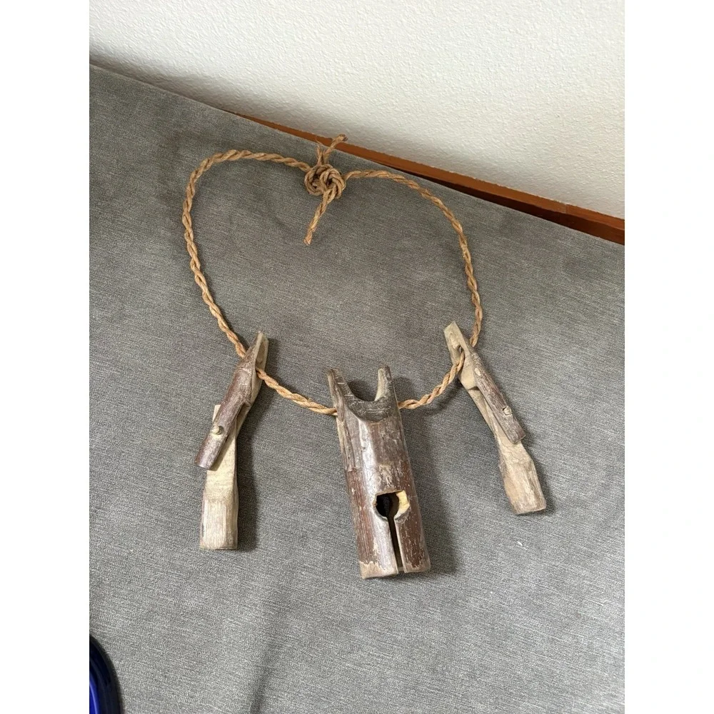 RUSTIC Old Karen Hill Tribe Bamboo Elephant Bell, Primitive